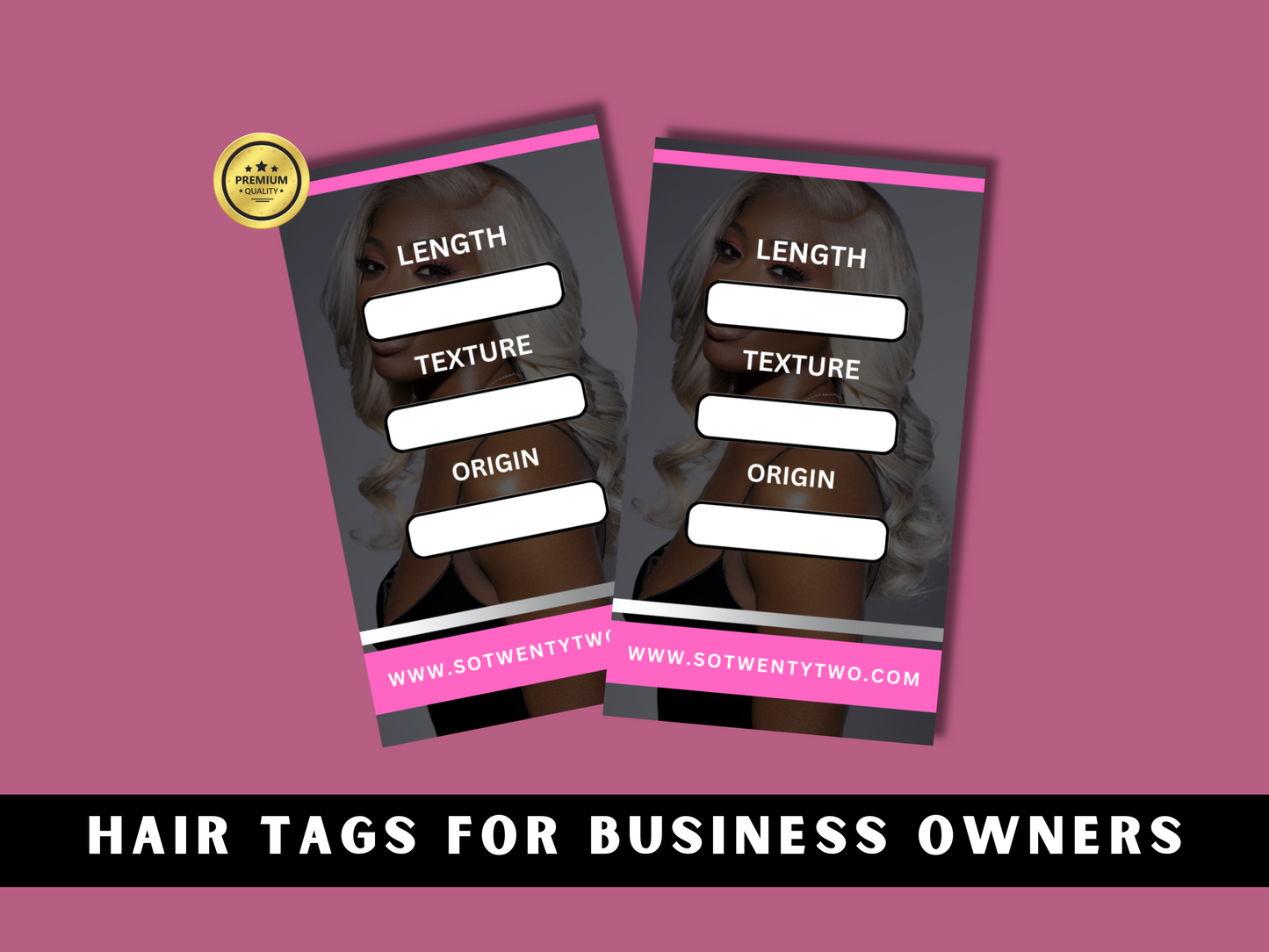 Hair or Wig Tag Design Template